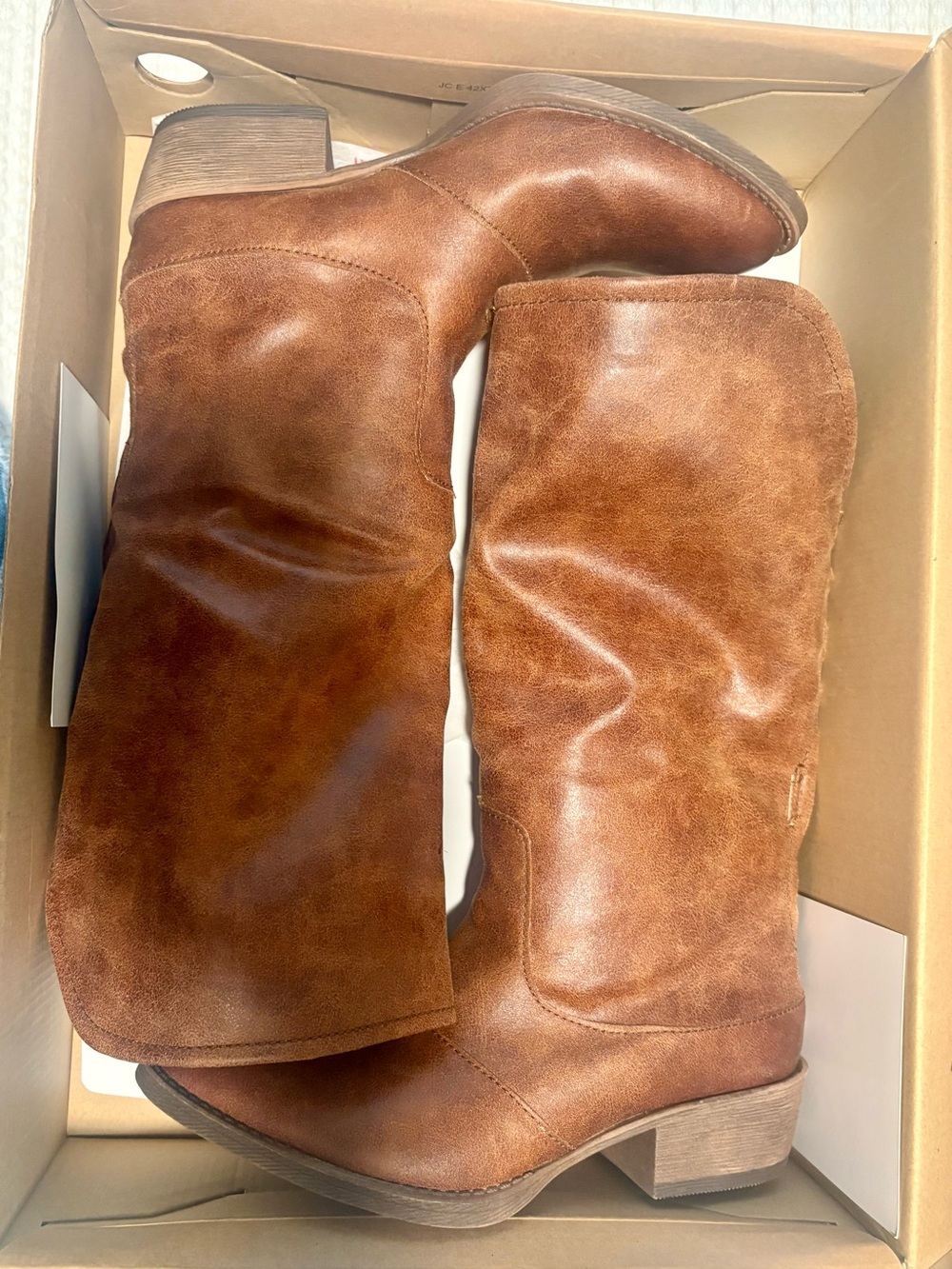 Women's Brown Mid-Calf Leather Boots